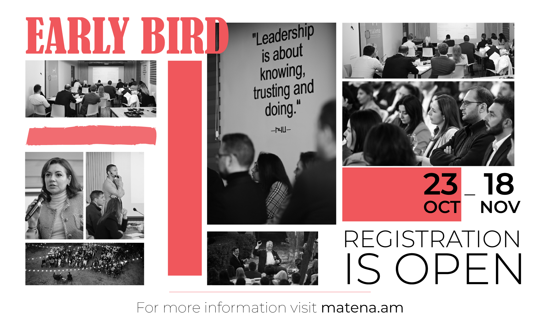 Early Bird Registration Now Open for Two Exclusive Matena Programs